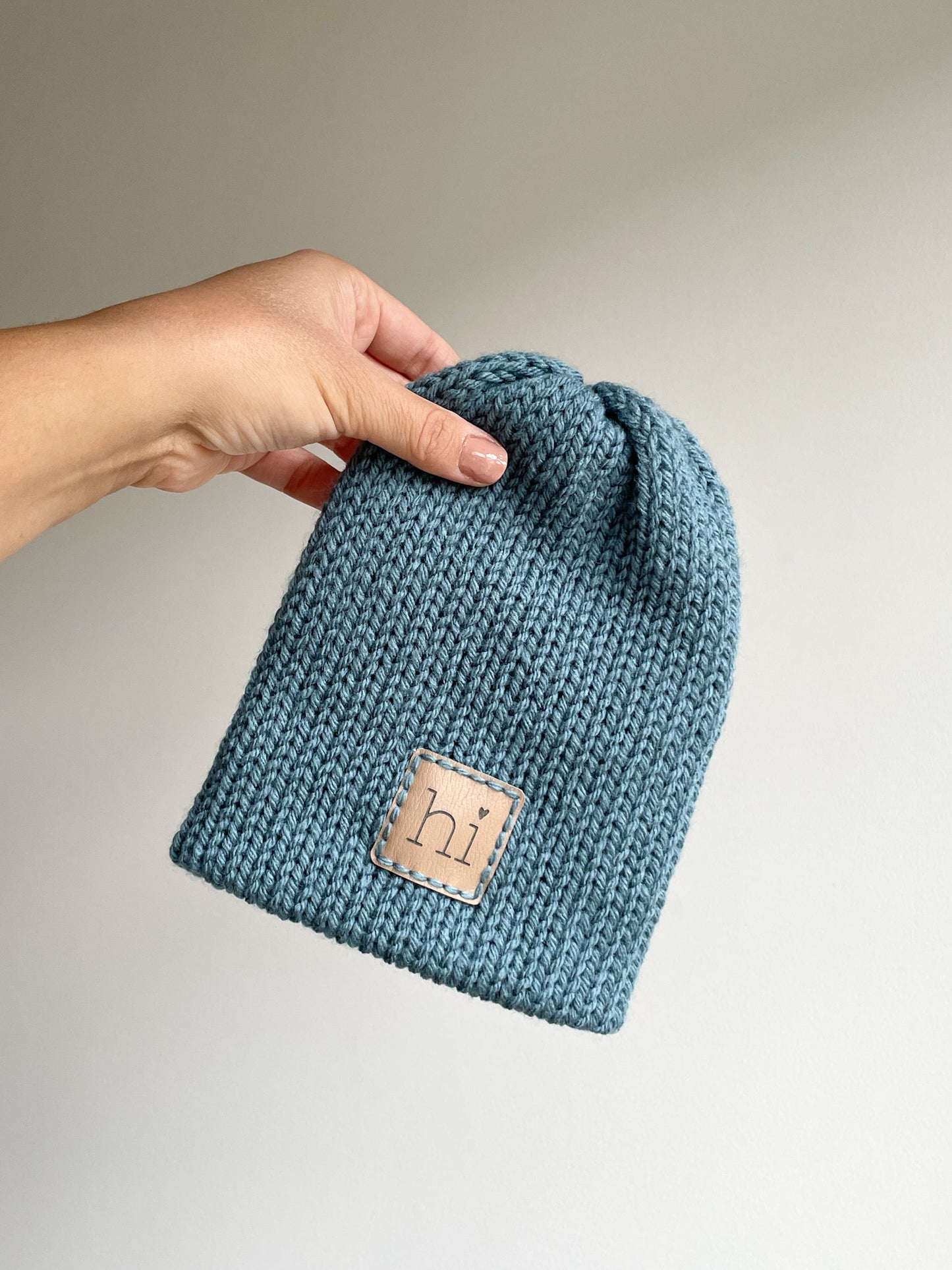 KNIT PATCH BEANIES - BABY