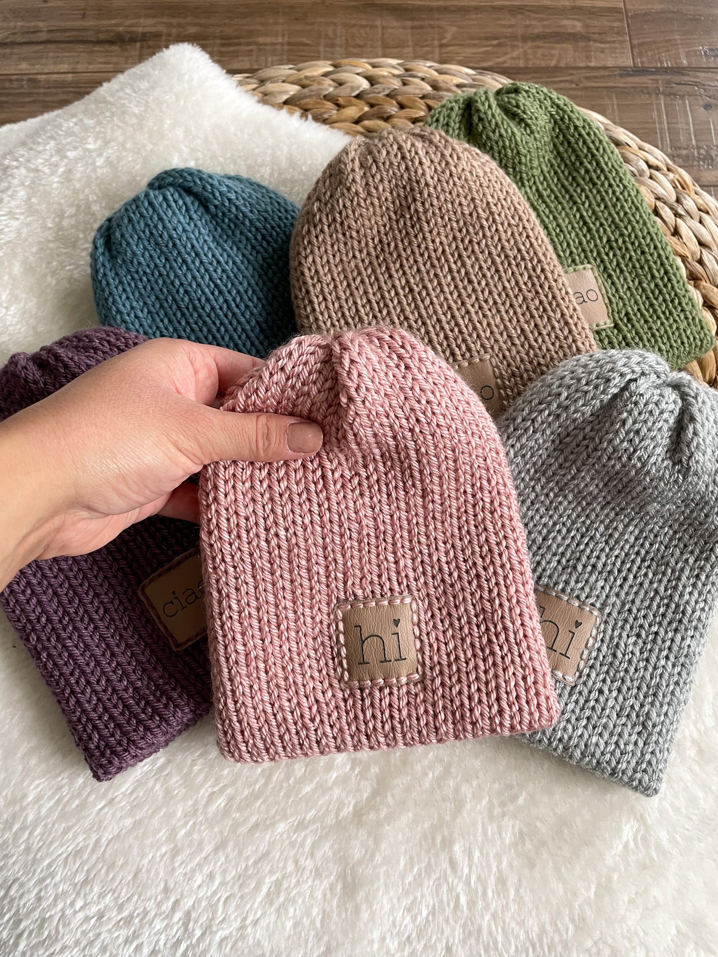 BABY KNIT PATCH BEANIE