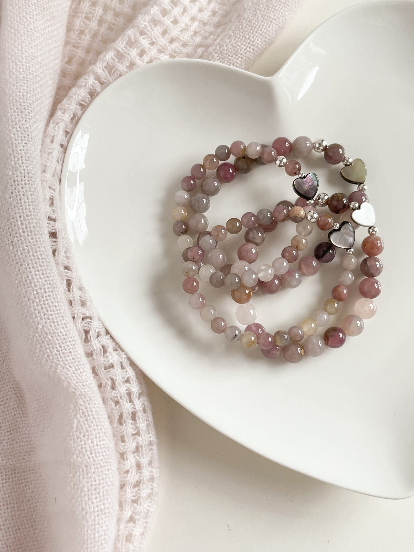 TESORO BRACELET - MAUVE ROSE QUARTZ 8MM