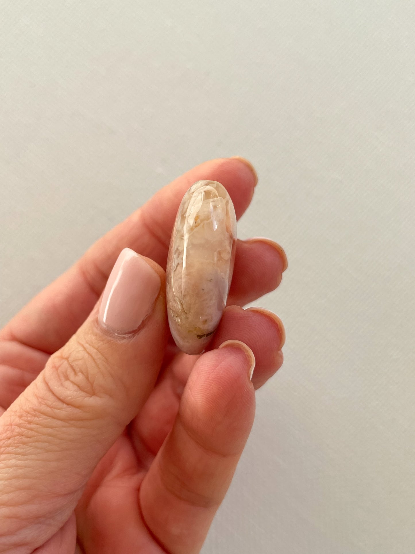 GEMSTONE HEART - FLOWER AGATE