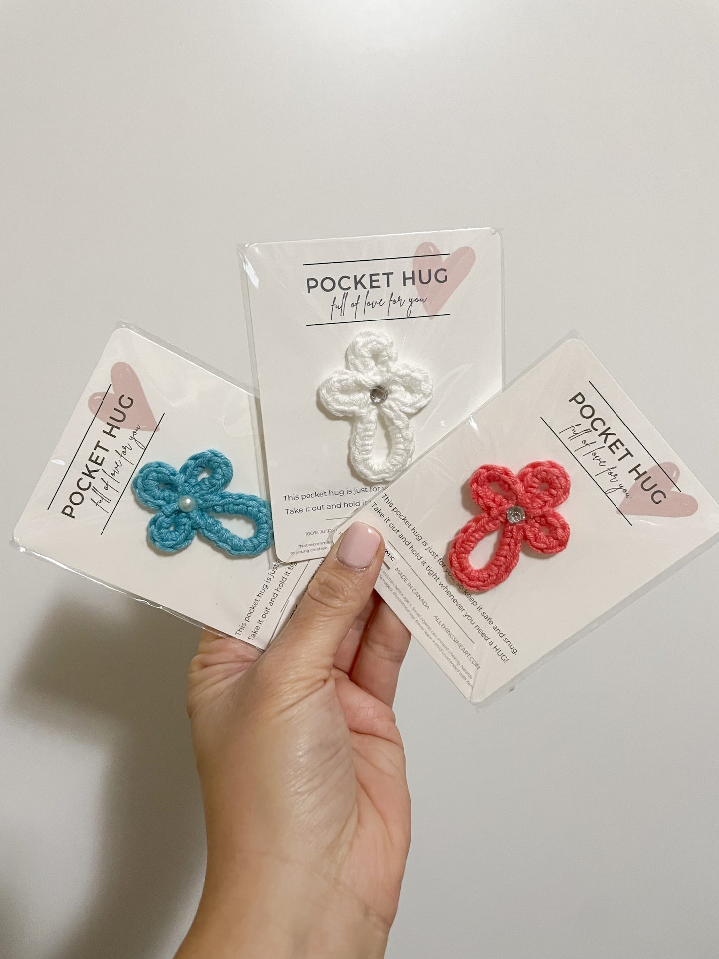 POCKET HUG - CROSS, SET OF THREE