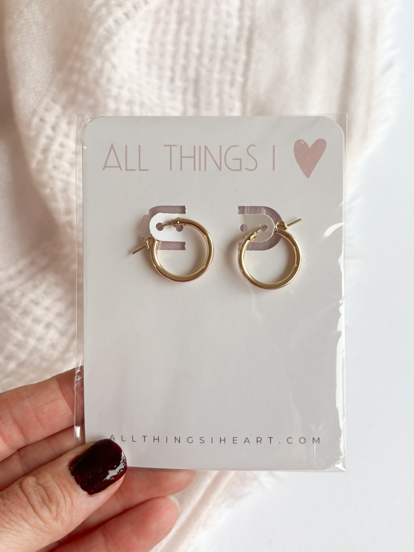 14K GOLD FILLED HINGE HOOP EARRINGS