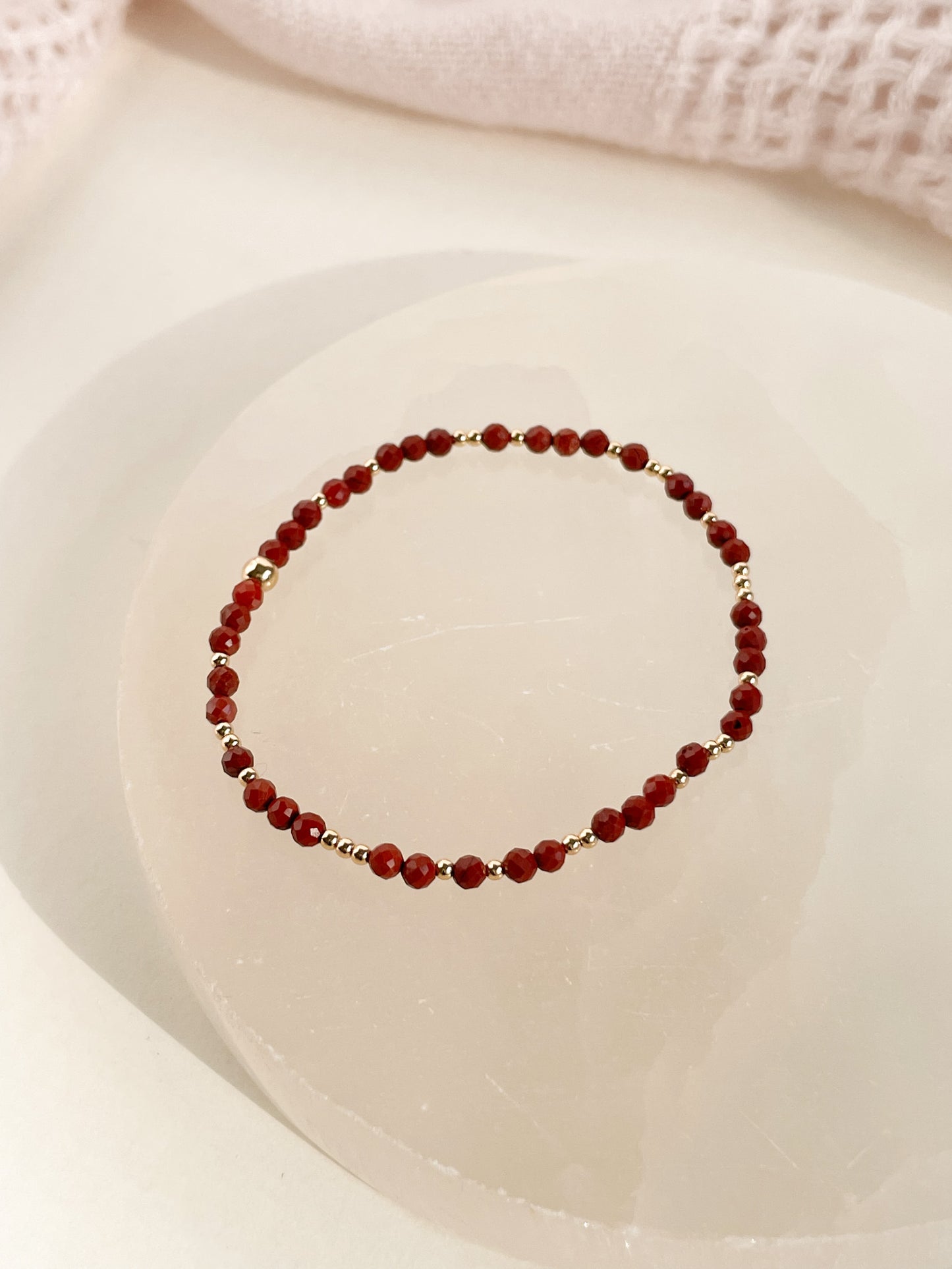 MINI SCINTILLA BRACELET - RED JASPER 3MM