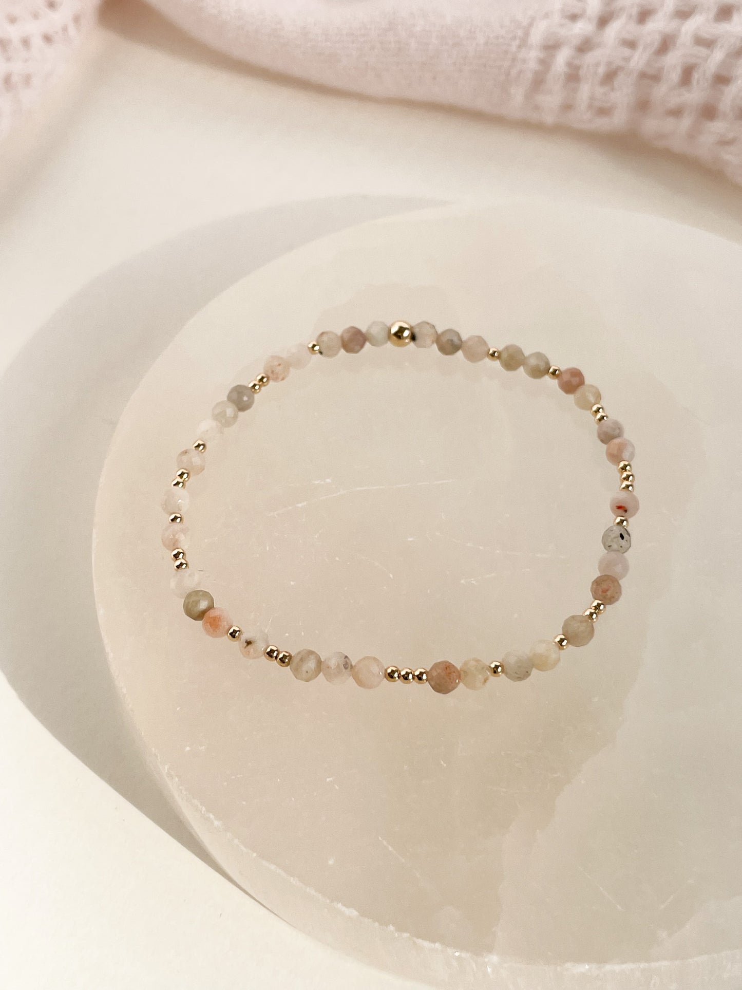 MINI SCINTILLA BRACELET - ARUSHA SUNSTONE 3MM