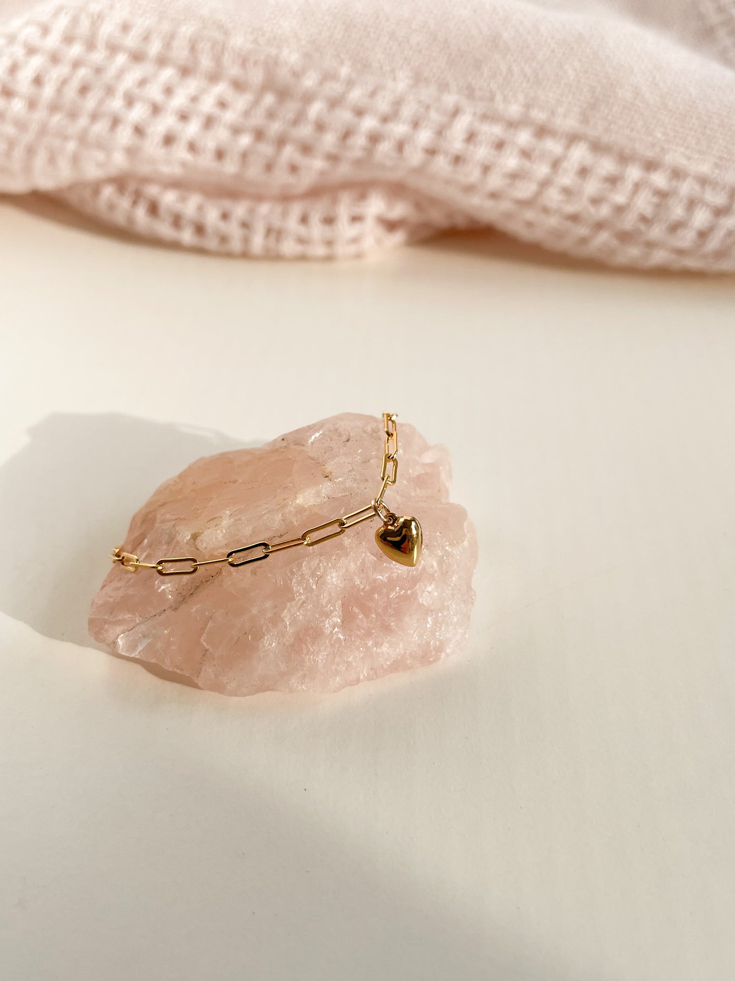 CUORE D'ORO STAPLE CHAIN BRACELET