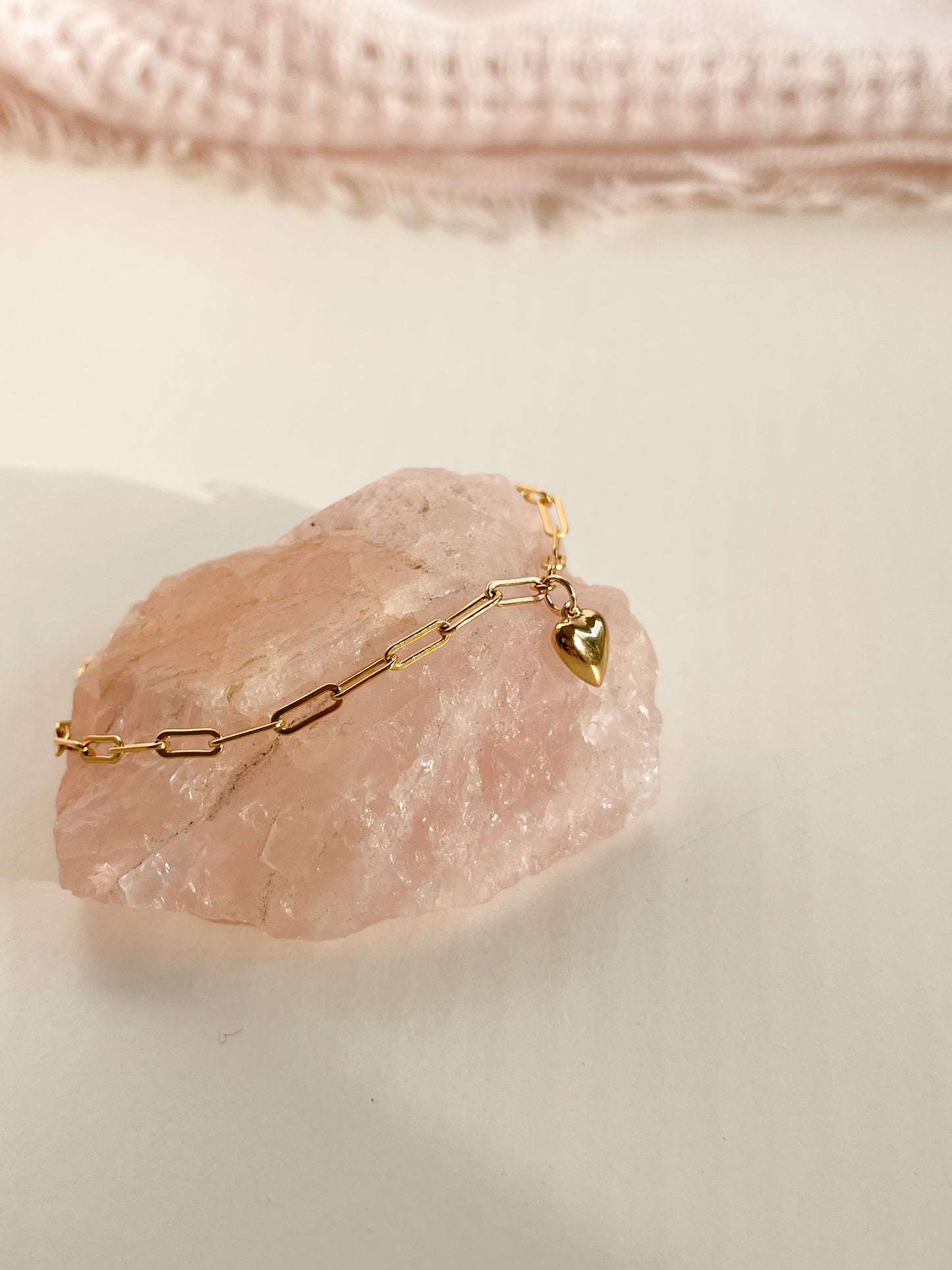 CUORE D'ORO STAPLE CHAIN BRACELET