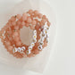 LETTER BEAD BRACELET - MATTE PEACHY SUNSTONE 6MM