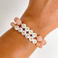 LETTER BEAD BRACELET - MATTE PEACHY SUNSTONE 6MM