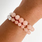 LETTER BEAD BRACELET - MATTE PEACHY SUNSTONE 6MM