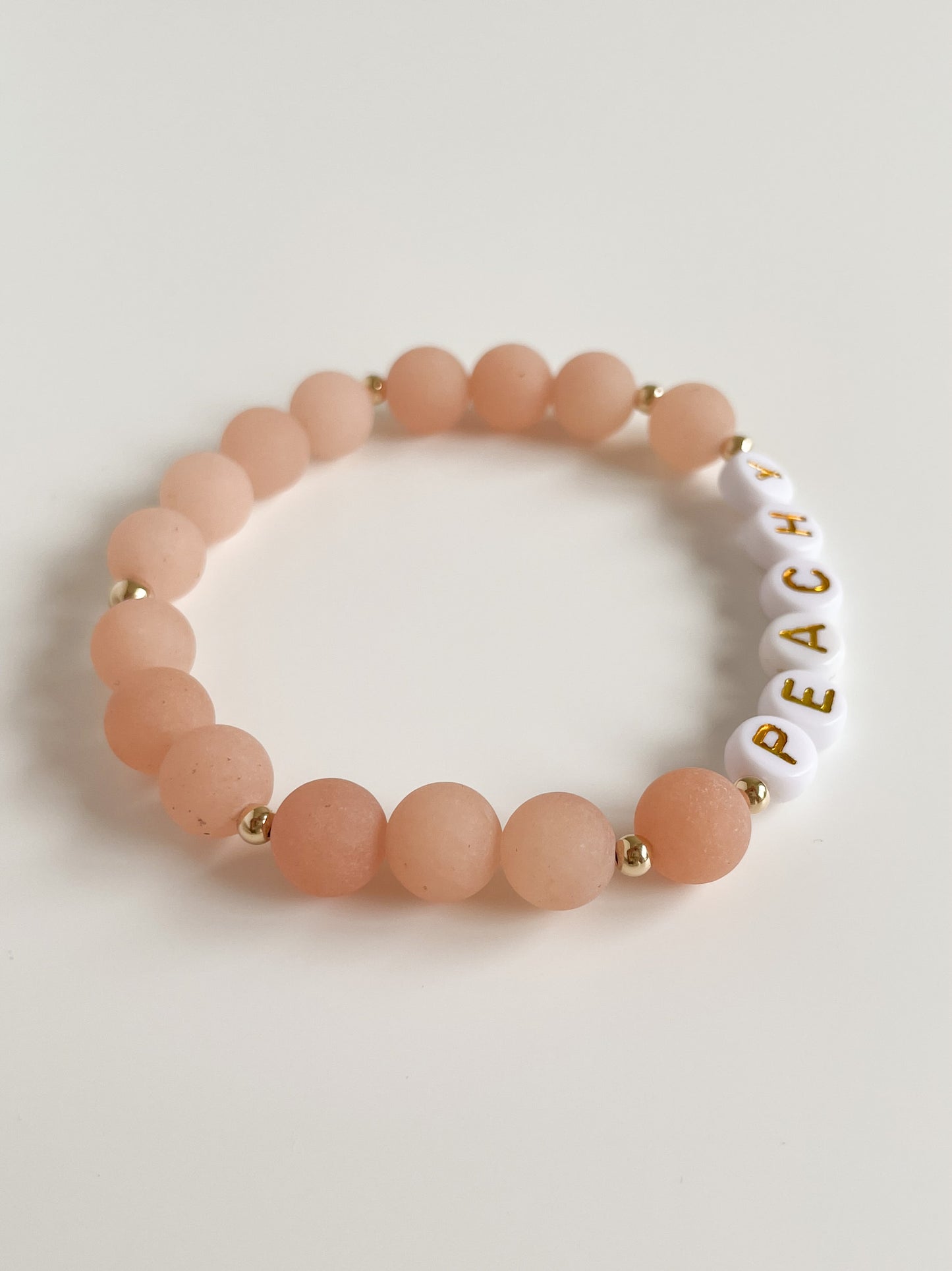 PERSONALIZE YOUR OWN BRACELET - MATTE SUNSTONE 8MM