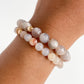 DUO BRACELET - FLOWER AGATE, 6MM