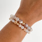 DUO BRACELET - FLOWER AGATE, 6MM