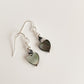 SWEET GREY HEART EARRINGS - PINK ZEBRA JASPER