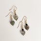 SWEET GREY HEART EARRINGS - TOURMALINE