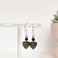 SWEET GREY HEART EARRINGS - TOURMALINE