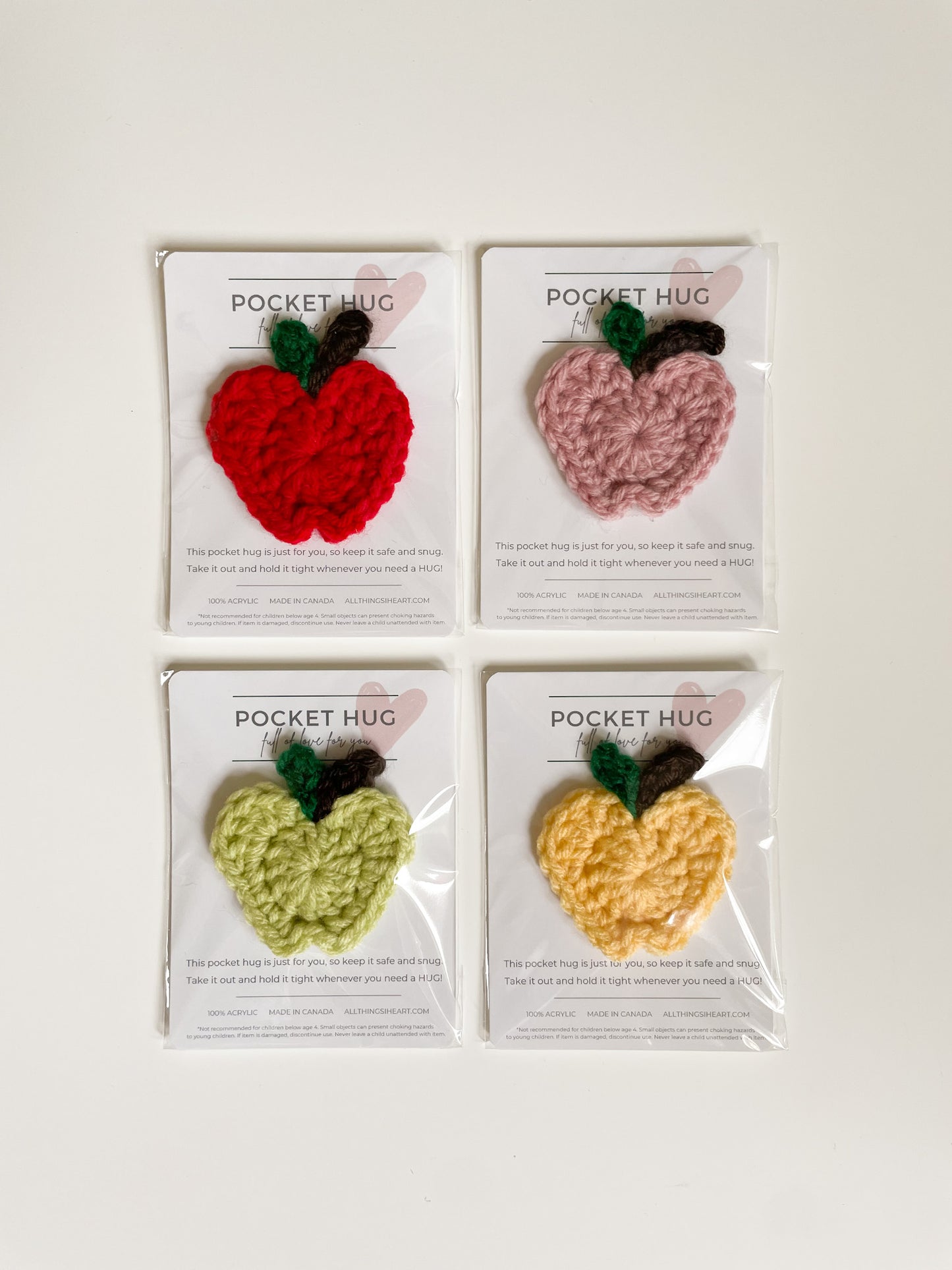 POCKET HUG - APPLE, SET OF THREE