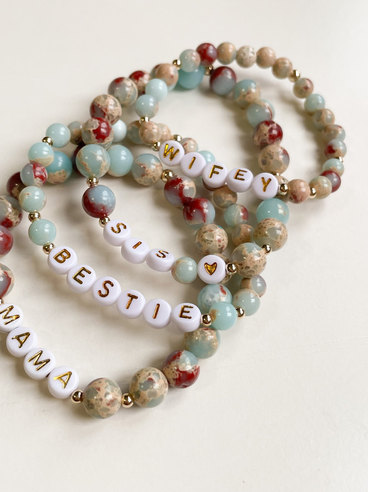 PERSONALIZE YOUR OWN BRACELET - IMPRESSION JASPER 6MM