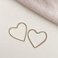 HEART THREADER EARRINGS