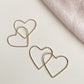 HEART THREADER EARRINGS