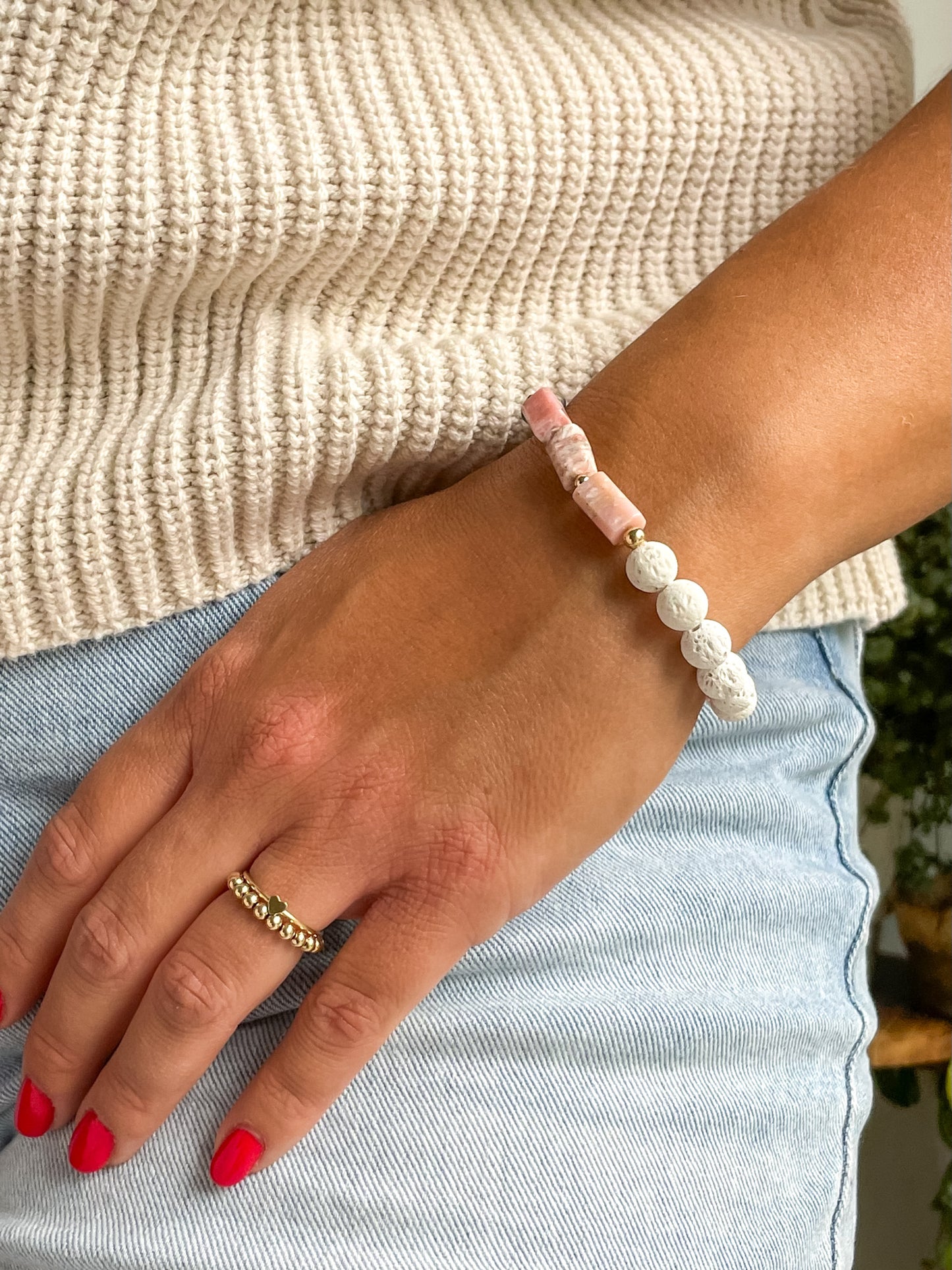 LAVA & GEMSTONE AROMATHERAPY BRACELET