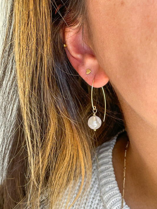 MARQUISE GEMSTONE THREADERS -  14K GOLD FILLED