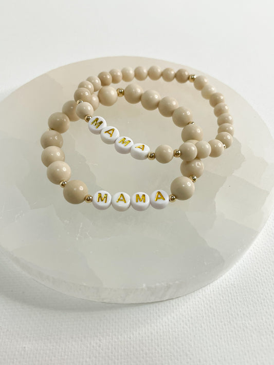 PERSONALIZE YOUR OWN BRACELET - RIVER STONE JASPER 8MM