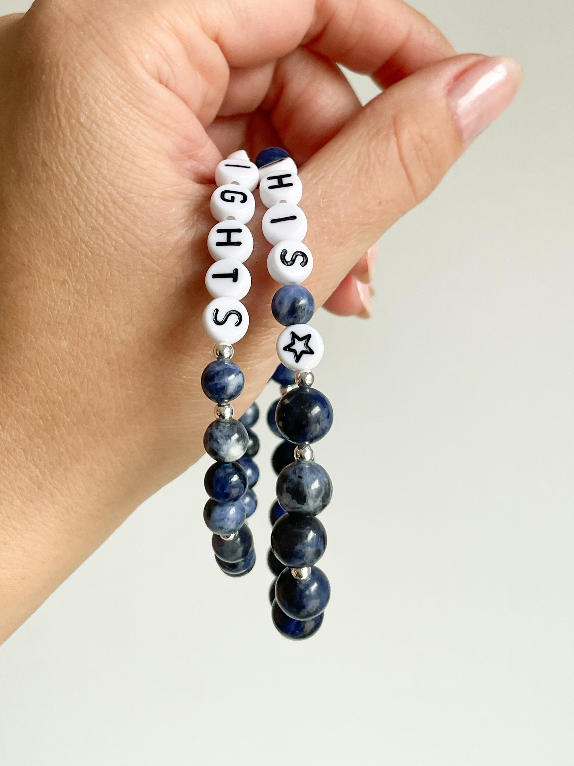 LETTER BEAD BRACELET - SODALITE 6MM – All Things I Heart