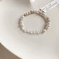 PERSONALIZE YOUR OWN BRACELET - WHITE LACE AGATE 6MM