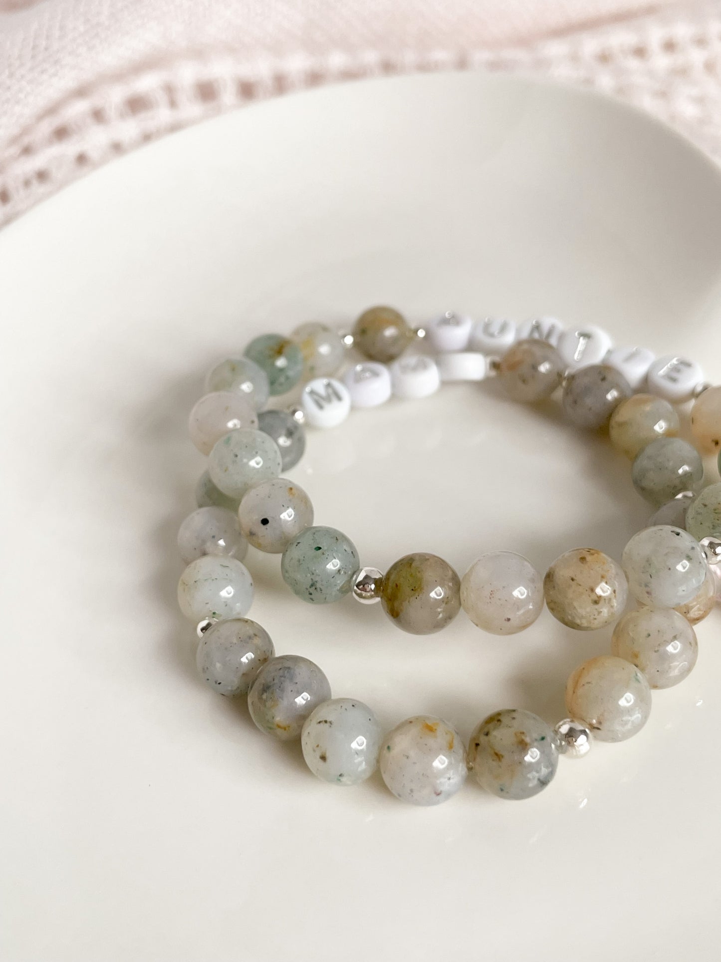PERSONALIZE YOUR OWN BRACELET - MOSS OPAL 8MM
