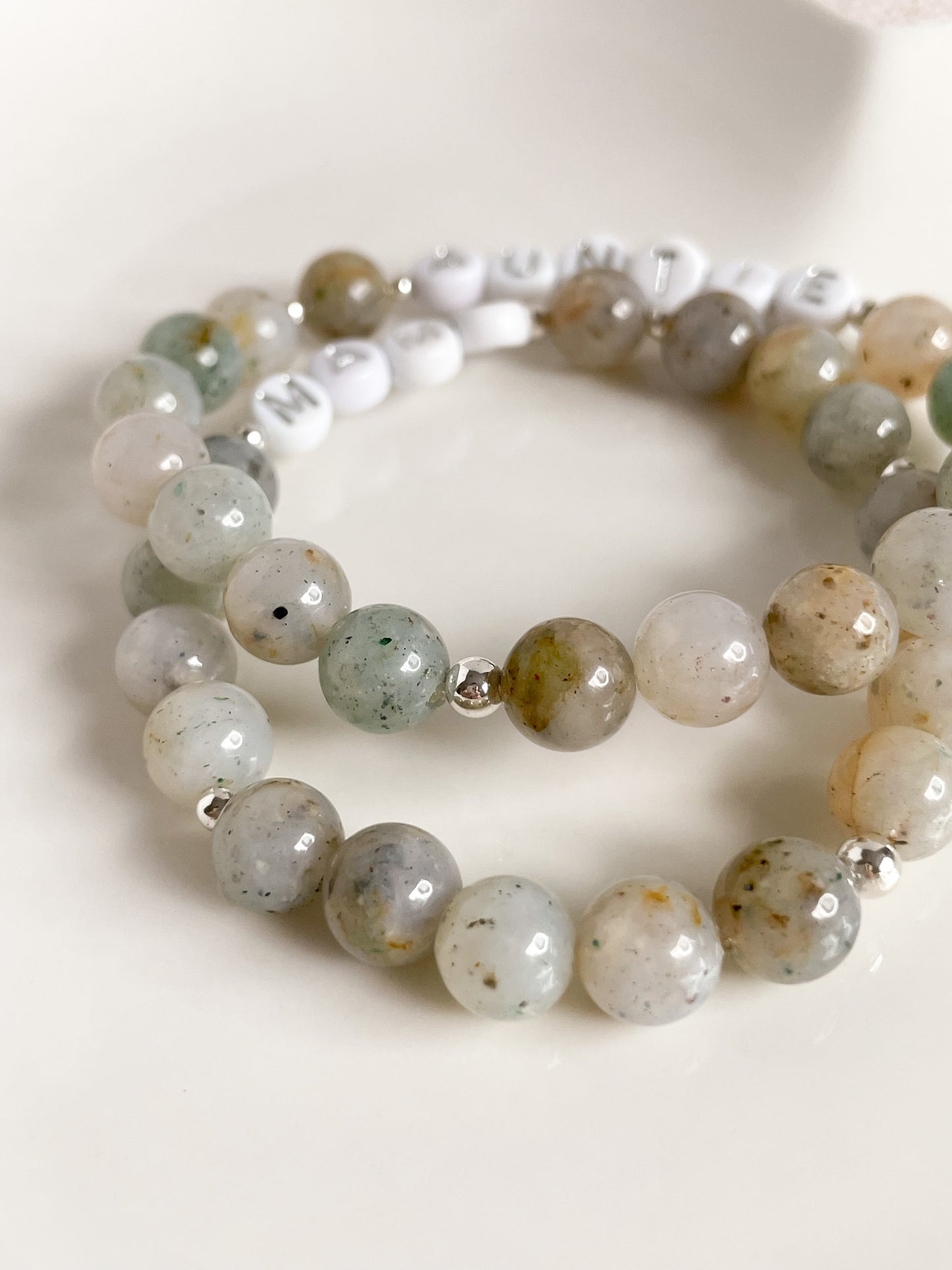 PERSONALIZE YOUR OWN BRACELET - MOSS OPAL 8MM