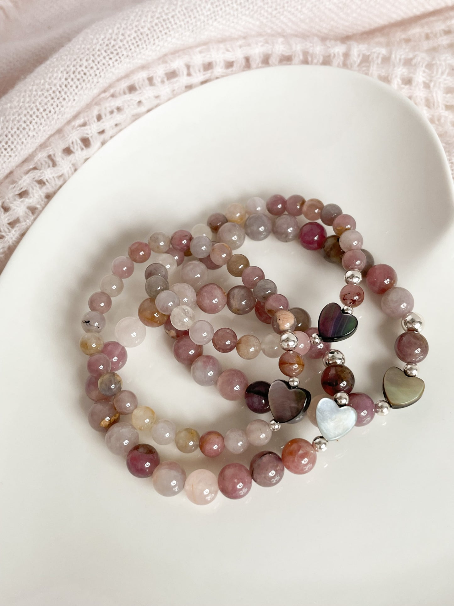 TESORO BRACELET - MAUVE ROSE QUARTZ 8MM