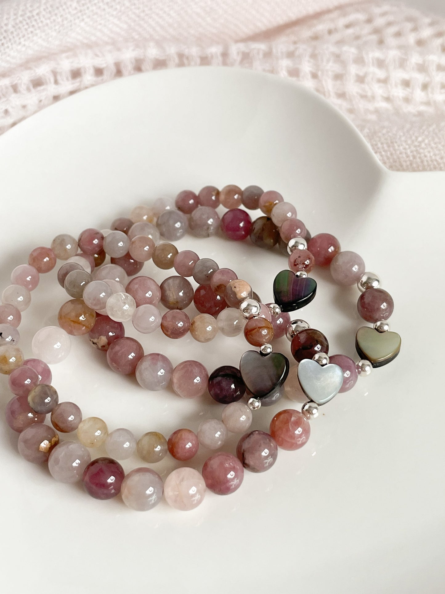 TESORO BRACELET - MAUVE ROSE QUARTZ 8MM
