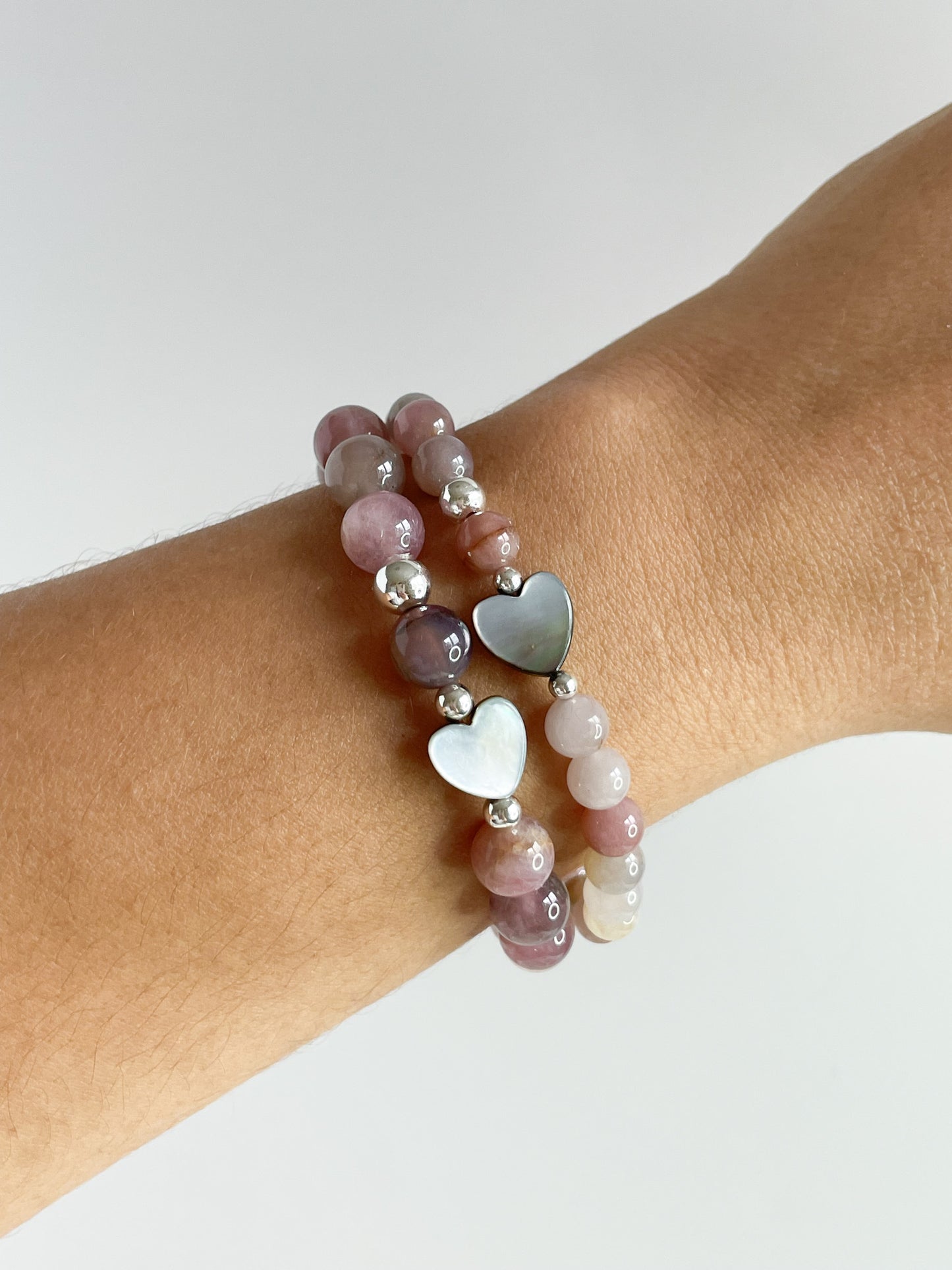 TESORO BRACELET - MAUVE ROSE QUARTZ 8MM