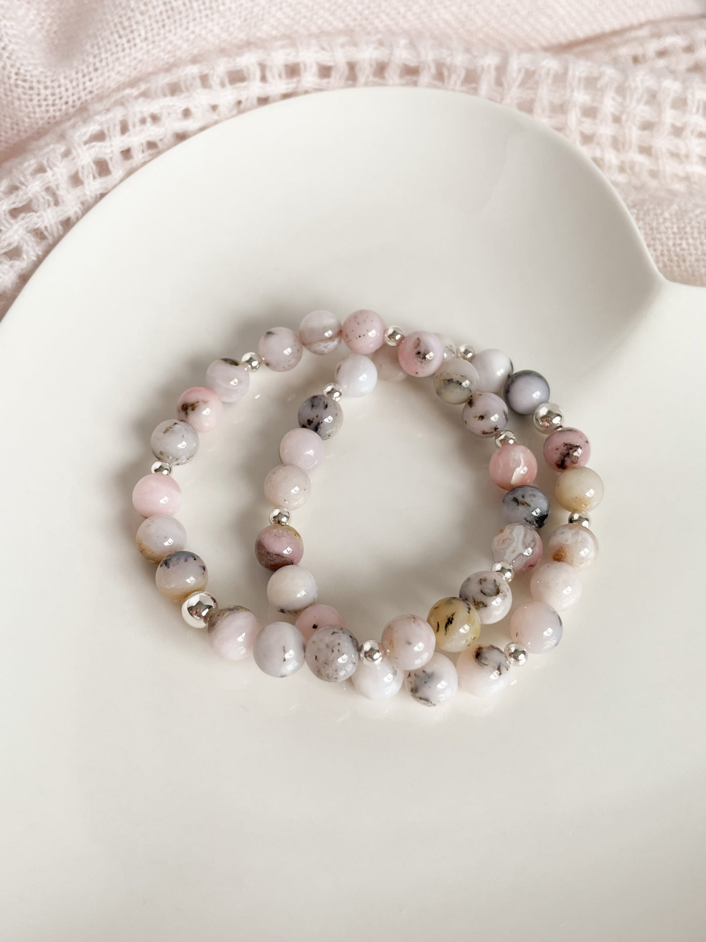 SCINTILLARE BRACELET - PINK OPAL 8MM
