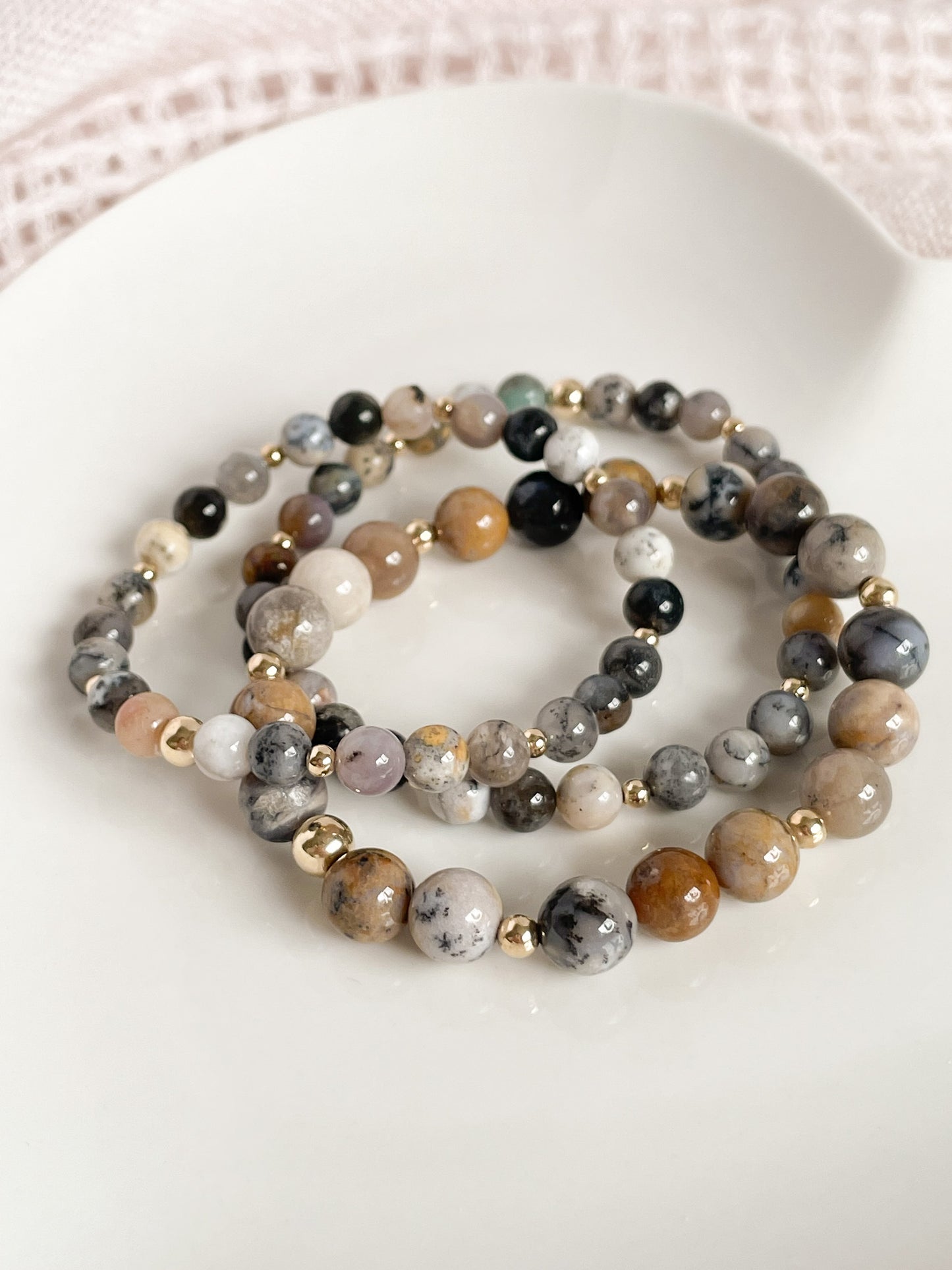 SCINTILLARE BRACELET - BLACK MOSS OPAL 6MM