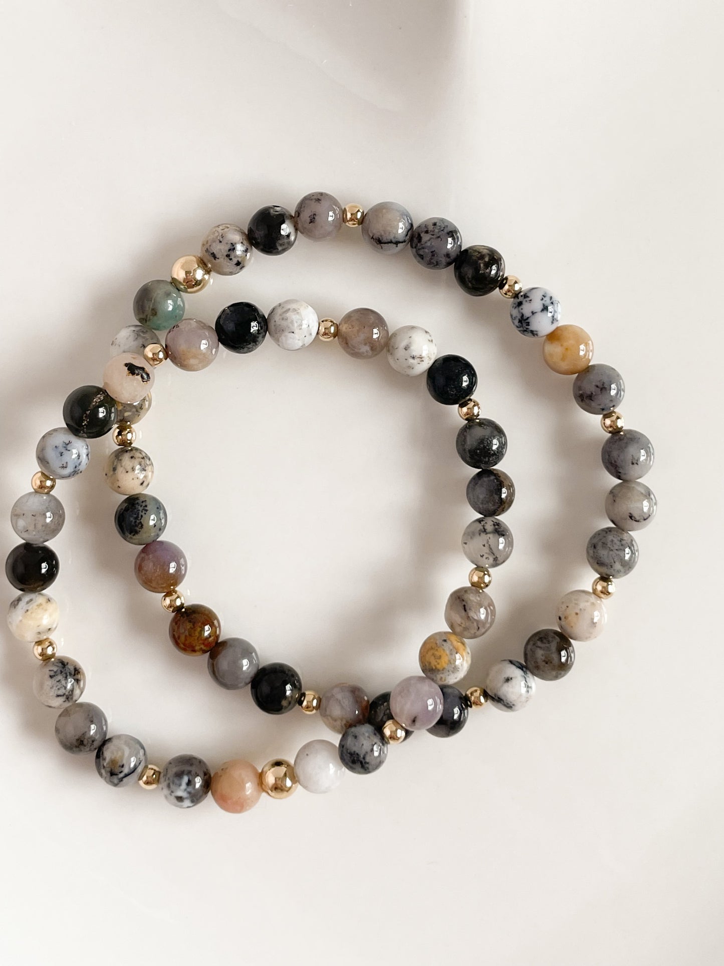 SCINTILLARE BRACELET - BLACK MOSS OPAL 6MM