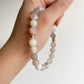 READY TO SHIP/PICKUP - DUO BRACELET - FLOWER AGATE, 8MM