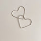 HEART THREADER EARRINGS