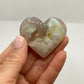 GEMSTONE HEART - GREEN FLOWER AGATE