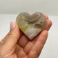 GEMSTONE HEART - GREEN FLOWER AGATE