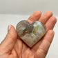 GEMSTONE HEART - GREEN FLOWER AGATE