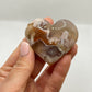 GEMSTONE HEART - GREEN FLOWER AGATE
