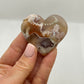 GEMSTONE HEART - GREEN FLOWER AGATE