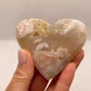 GEMSTONE HEART - FLOWER AGATE