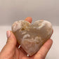 GEMSTONE HEART - FLOWER AGATE