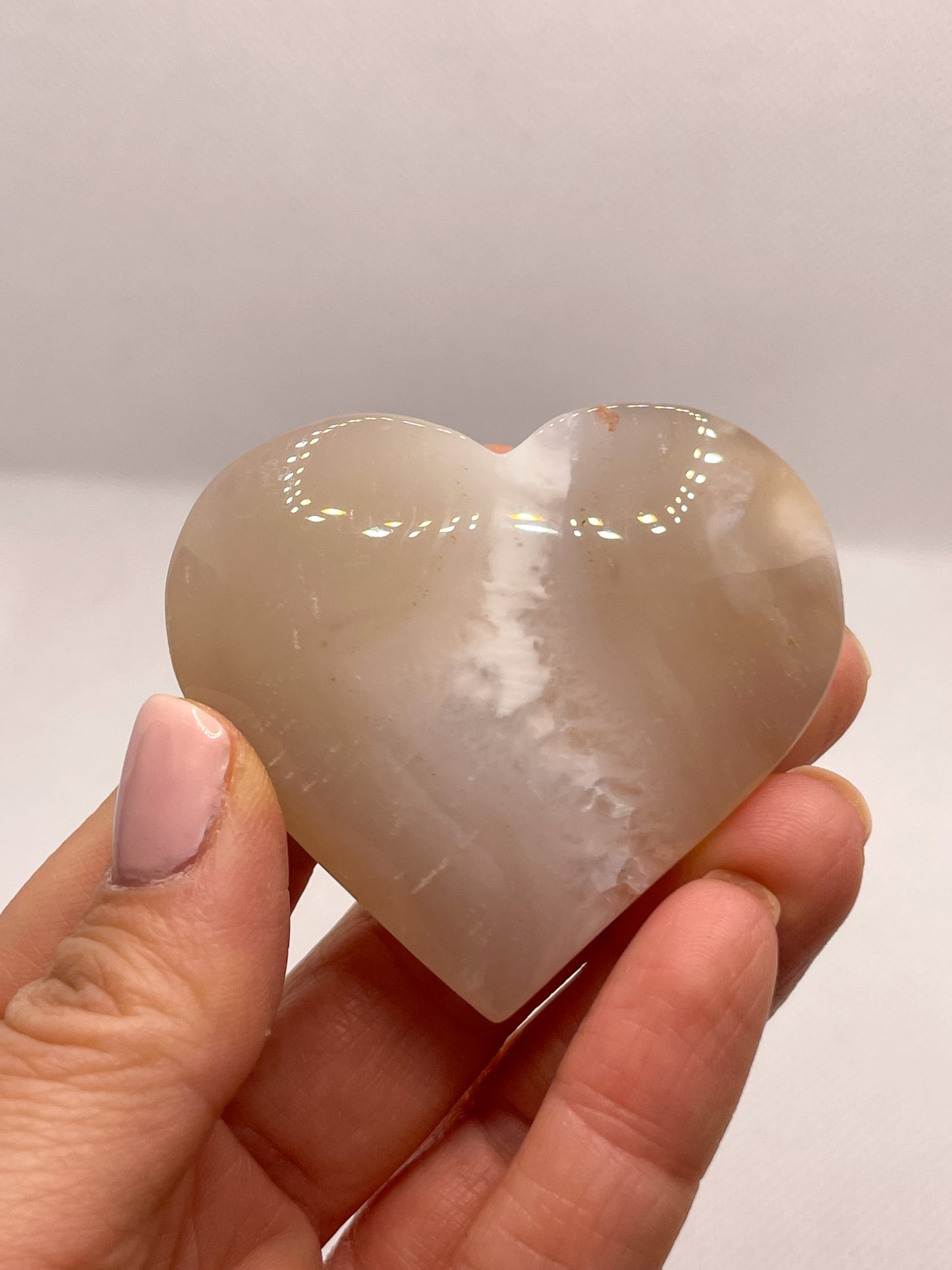 GEMSTONE HEART - FLOWER AGATE