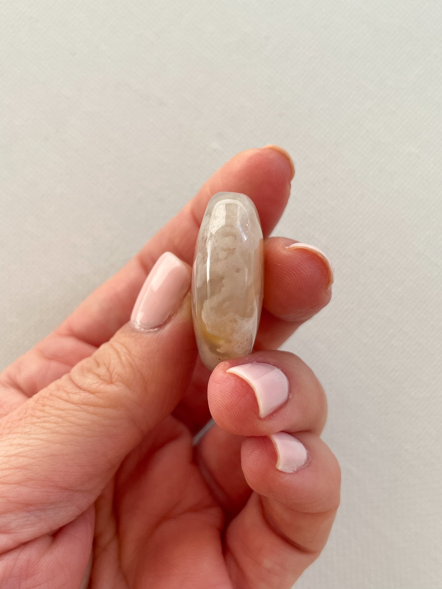 GEMSTONE HEART - FLOWER AGATE