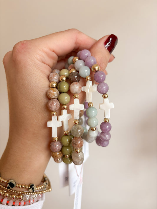 *CROCIFISSO BRACELET 8MM - READY TO ROCK