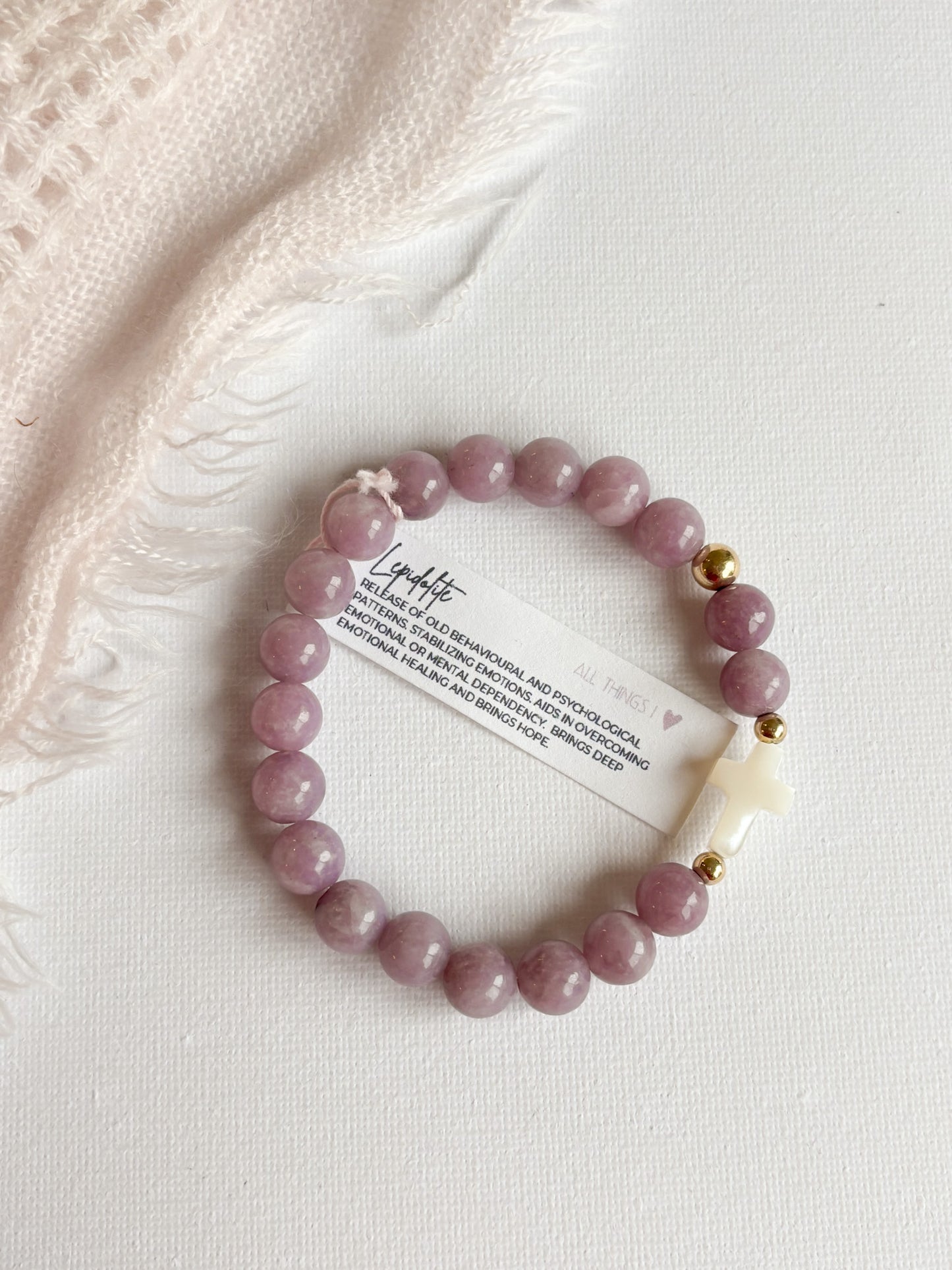 *CROCIFISSO BRACELET 8MM - READY TO ROCK