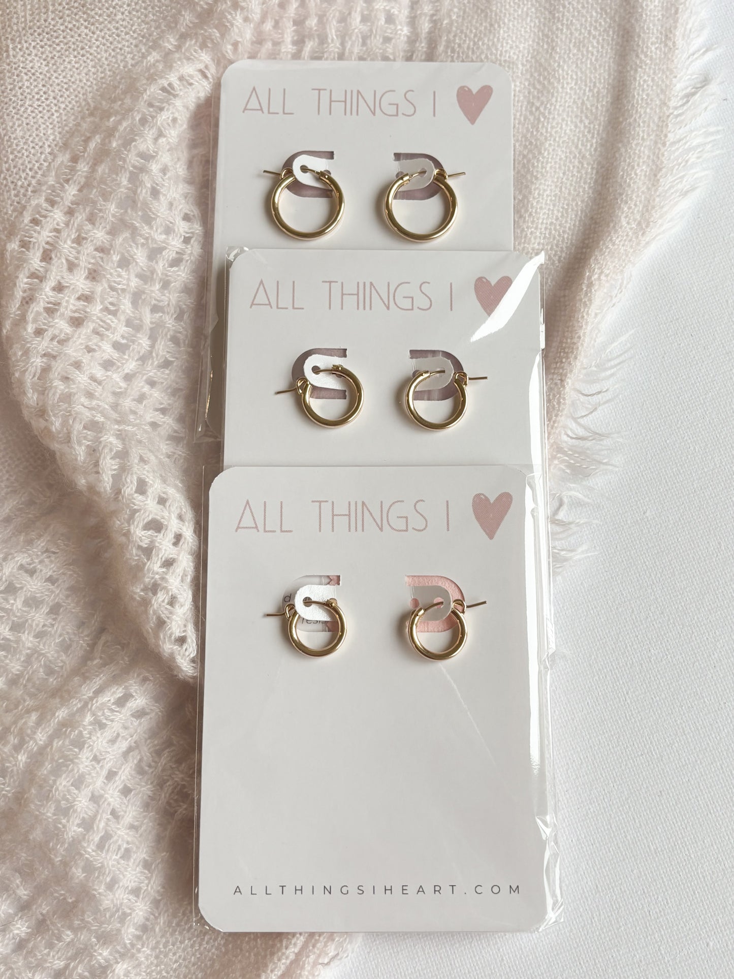 14K GOLD FILLED HINGE HOOP EARRINGS